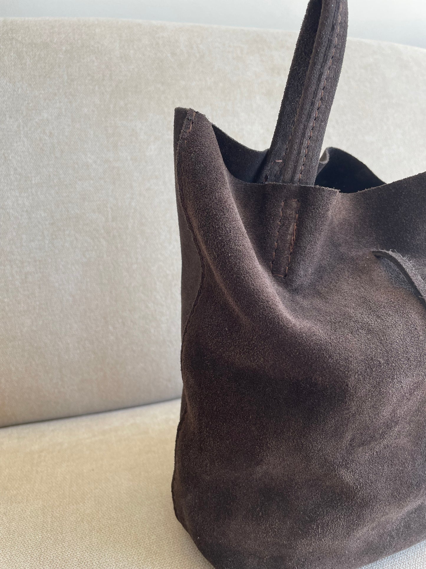 Alice Suede Bag | Dark Brown