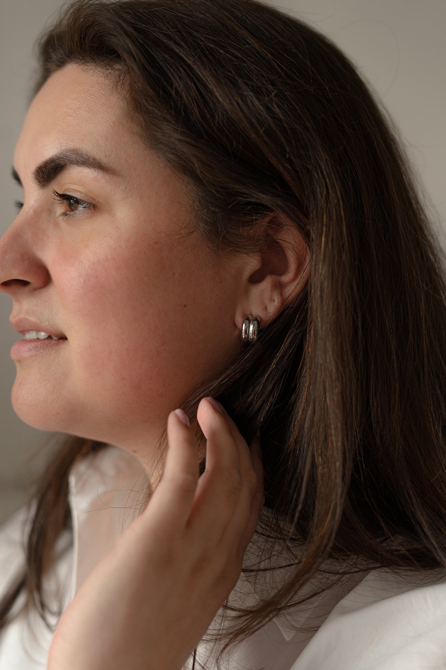 Double earrings | Silver