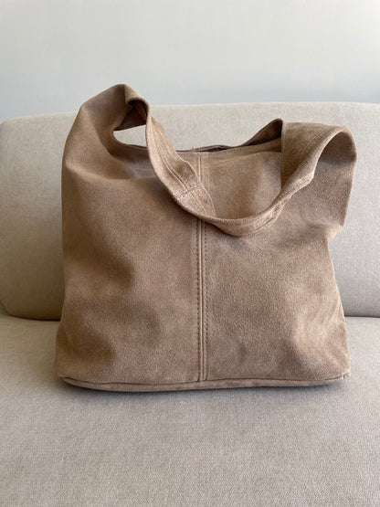 Abby Suede Bag | Sand