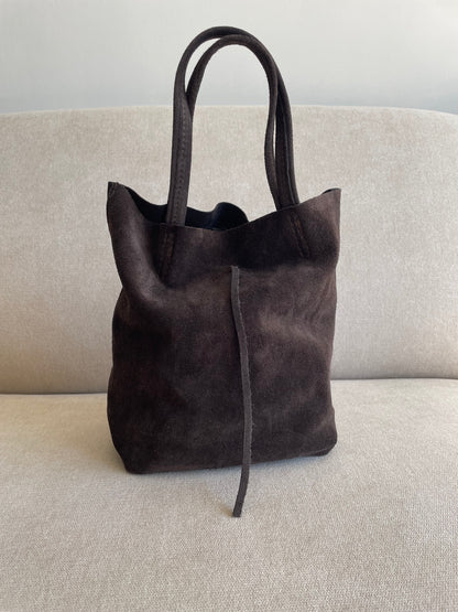 PRE-ORDER Alice Suede Bag | Dark Brown