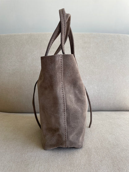Alice Suede Bag | Taupe