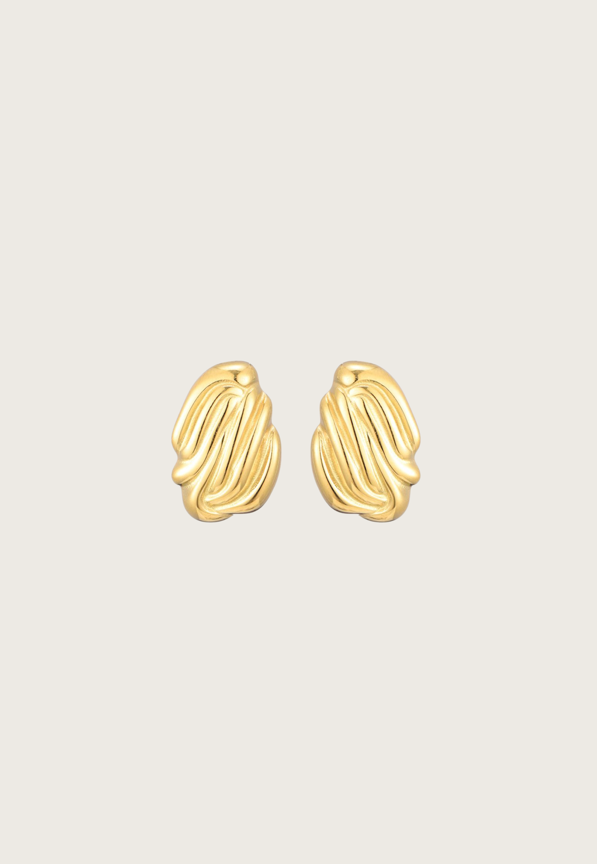 flow earrings goud By Chasseur 