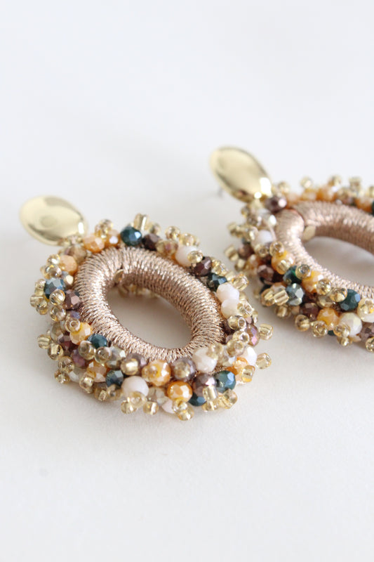 Kate Earrings | Beige Multicolor