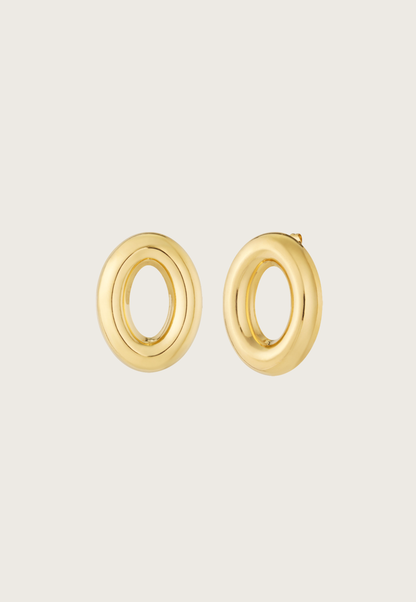 Oval earrings | Gold