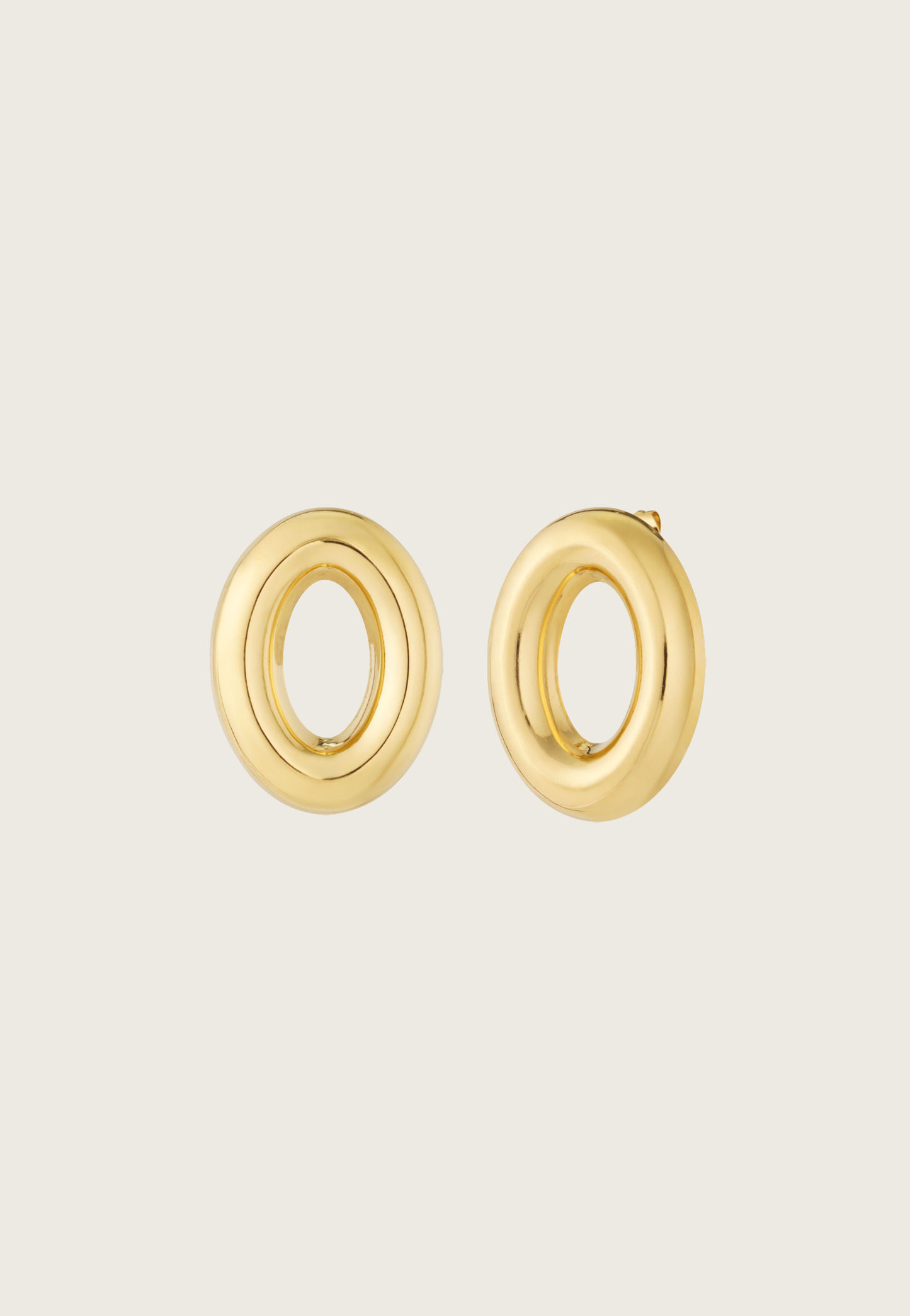 Oval earrings | Gold