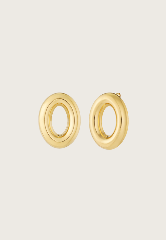 Oval earrings | Gold