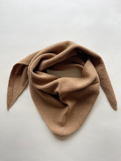 Triangle scarf camel
