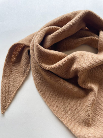 Triangle scarf camel