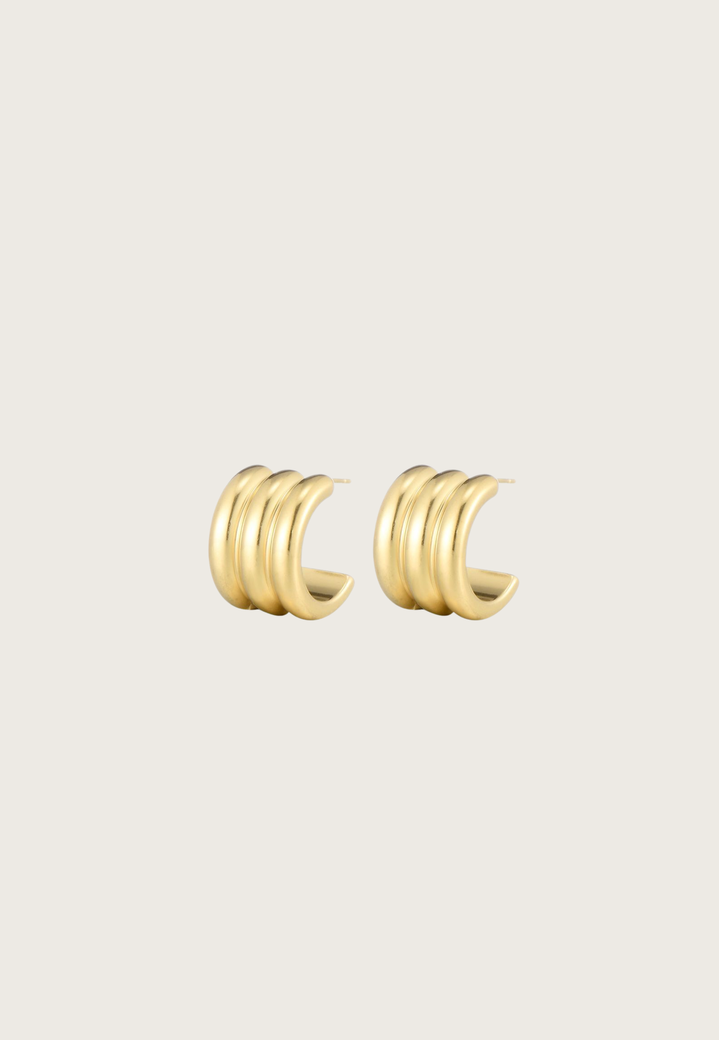 Triple earrings | Gold