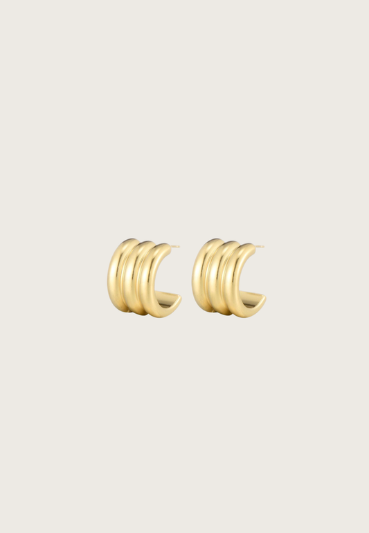 Triple earrings | Gold